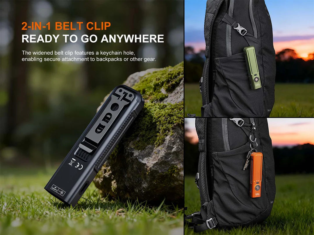 Fenix E06R PRO Flat Flashlight - Orange - 1600 Lumens (E06RPROR)