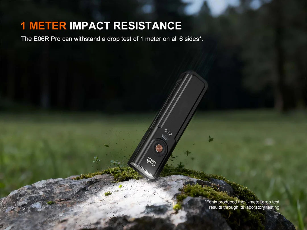 Fenix E06R PRO Flat Flashlight - Orange - 1600 Lumens (E06RPROR)