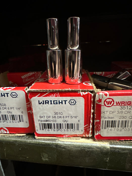 3/8" Dr. Wright 5/16" 6 Pt. Deep Socket #3510 (3510WR)