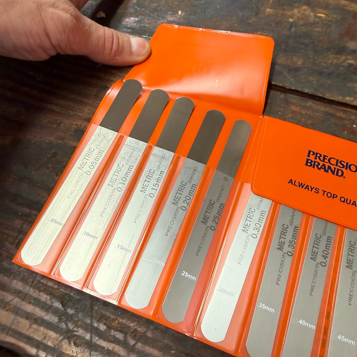 Precision Brand Steel 20 Piece Metric Feeler Gage Poc-Kit Asst 12.7mm x 127mm Blades (09740)