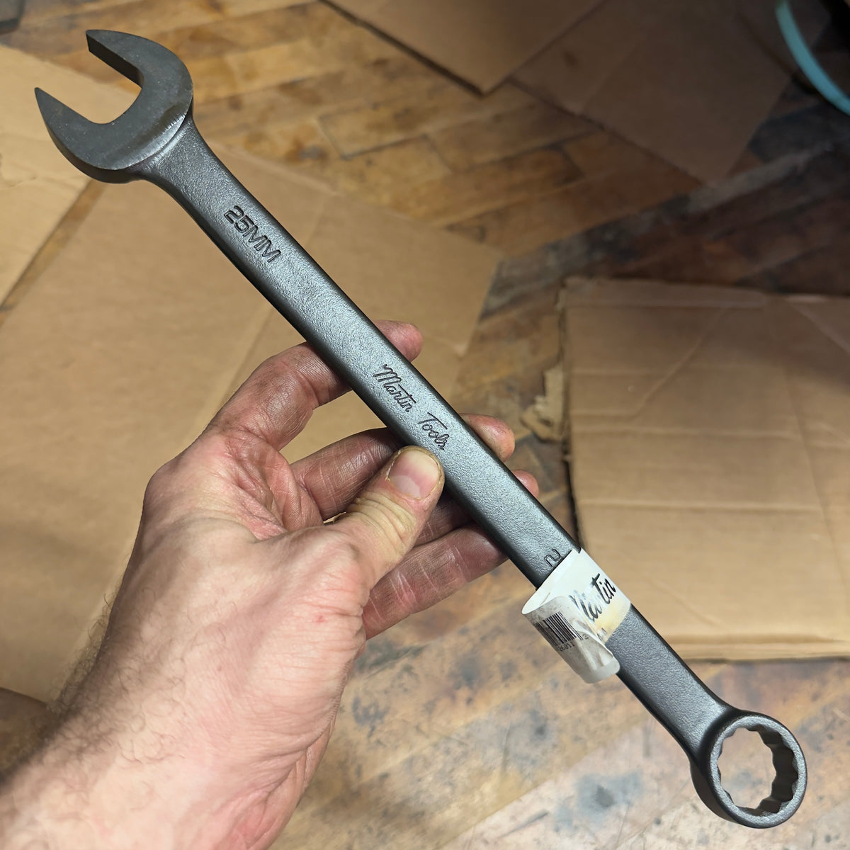 Martin 25MM Drop Forged Long Pattern Combination Wrench 12pt. Industrial Black (BLK1125MM)