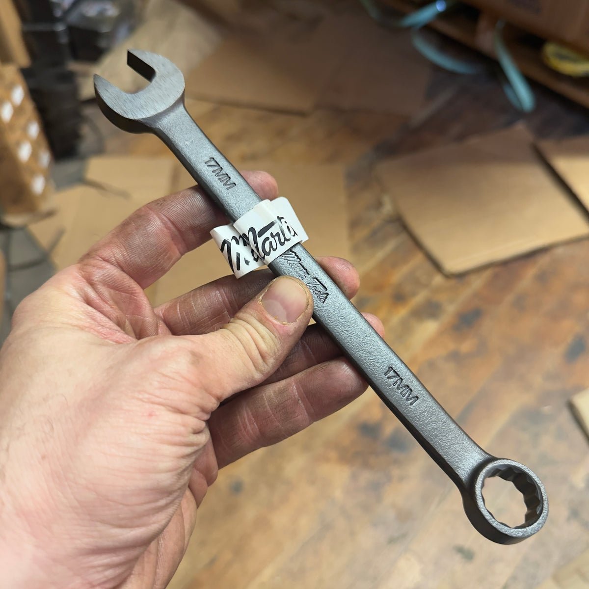 Martin 17MM Drop Forged Long Pattern Combination Wrench 12pt. Industrial Black (BLK1117MM)