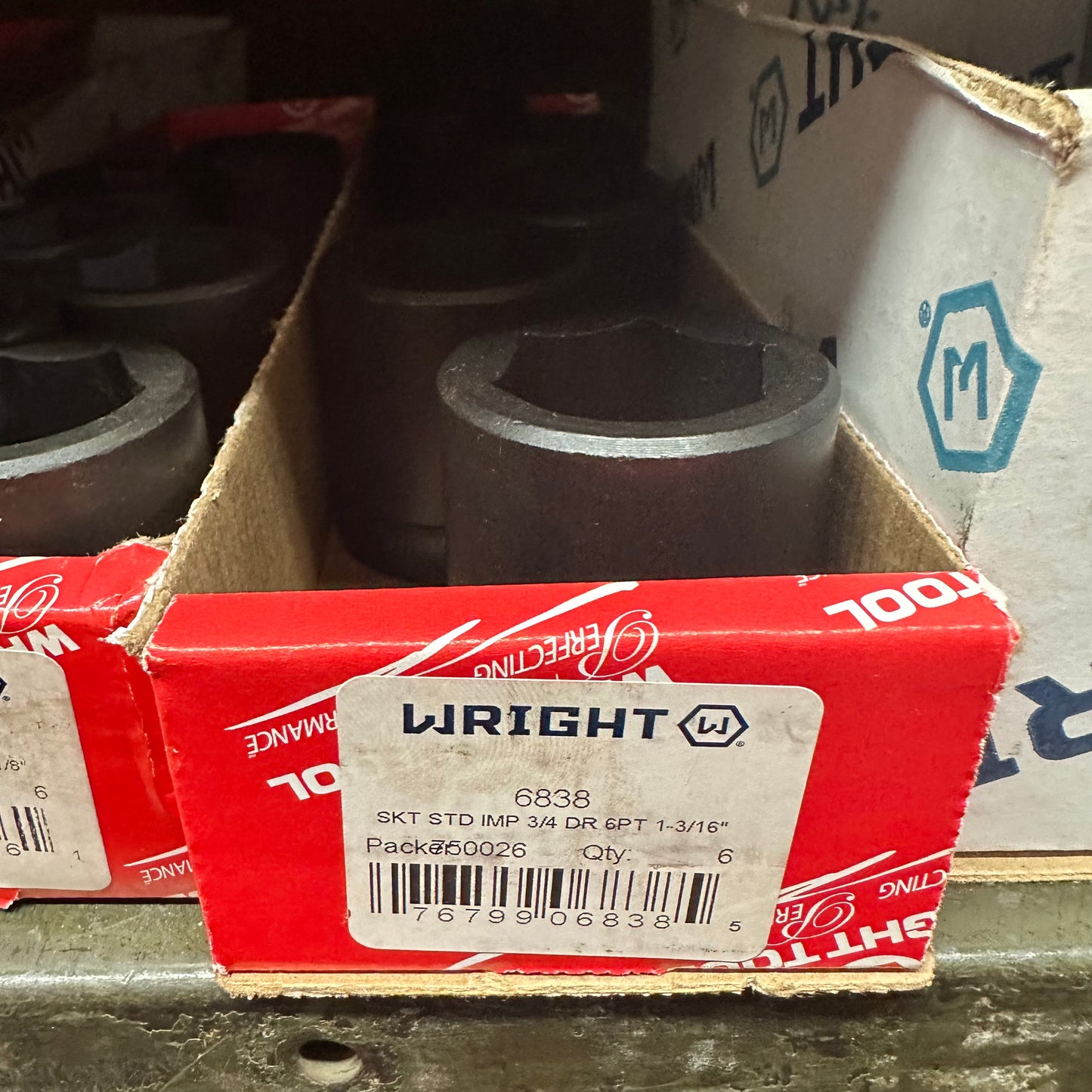 3/4" Dr. Wright 1-3/16" 6 Pt. Standard Impact Socket (6838WR)