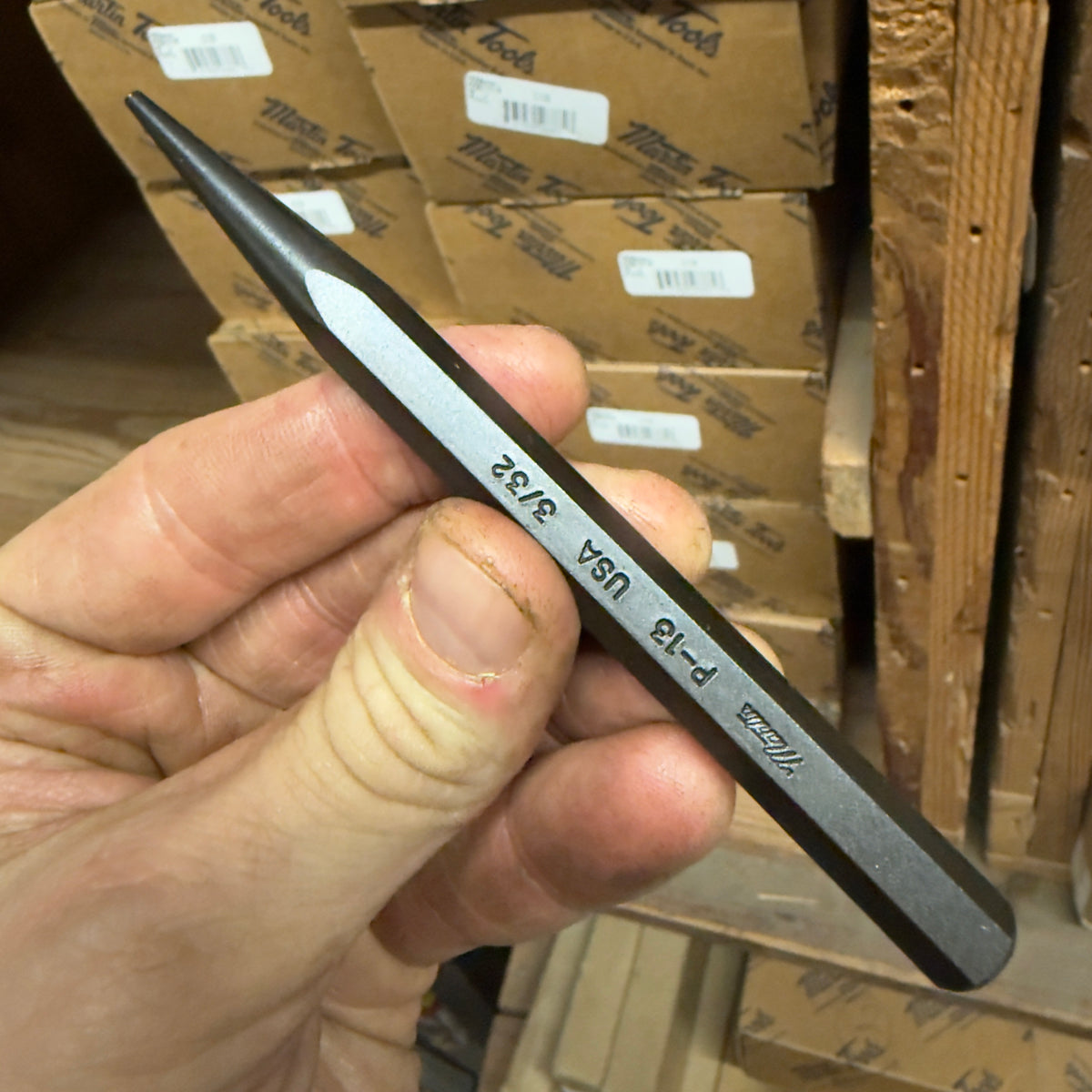 Martin 3/32" x 5" Solid Punch Industrial Black (P13)