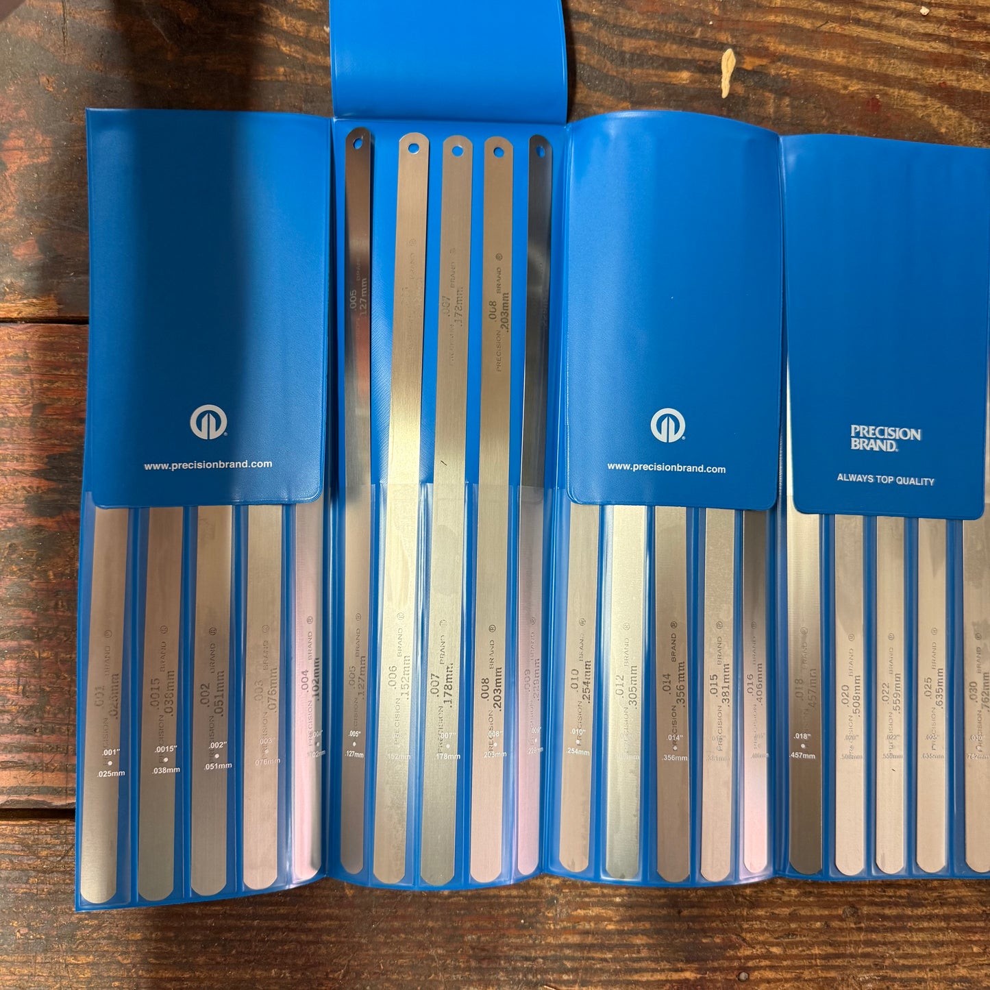 Precision Brand 20 Piece Feeler Gage Poc-Kit Asst 1/2" x 12" Blades (19G40)