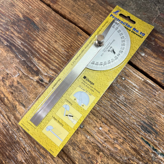 Shinwa Hard Chrome Protractor No.19 H-1501 (62480)