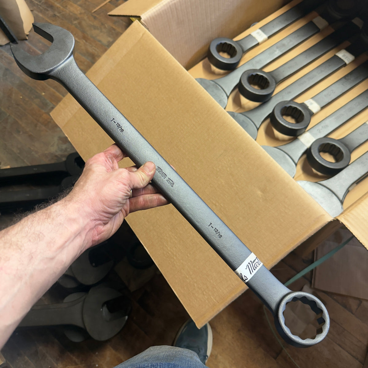 Martin 1-13/16"" Drop Forged Long Pattern Combination Wrench 12pt. Industrial Black (BLK1186)