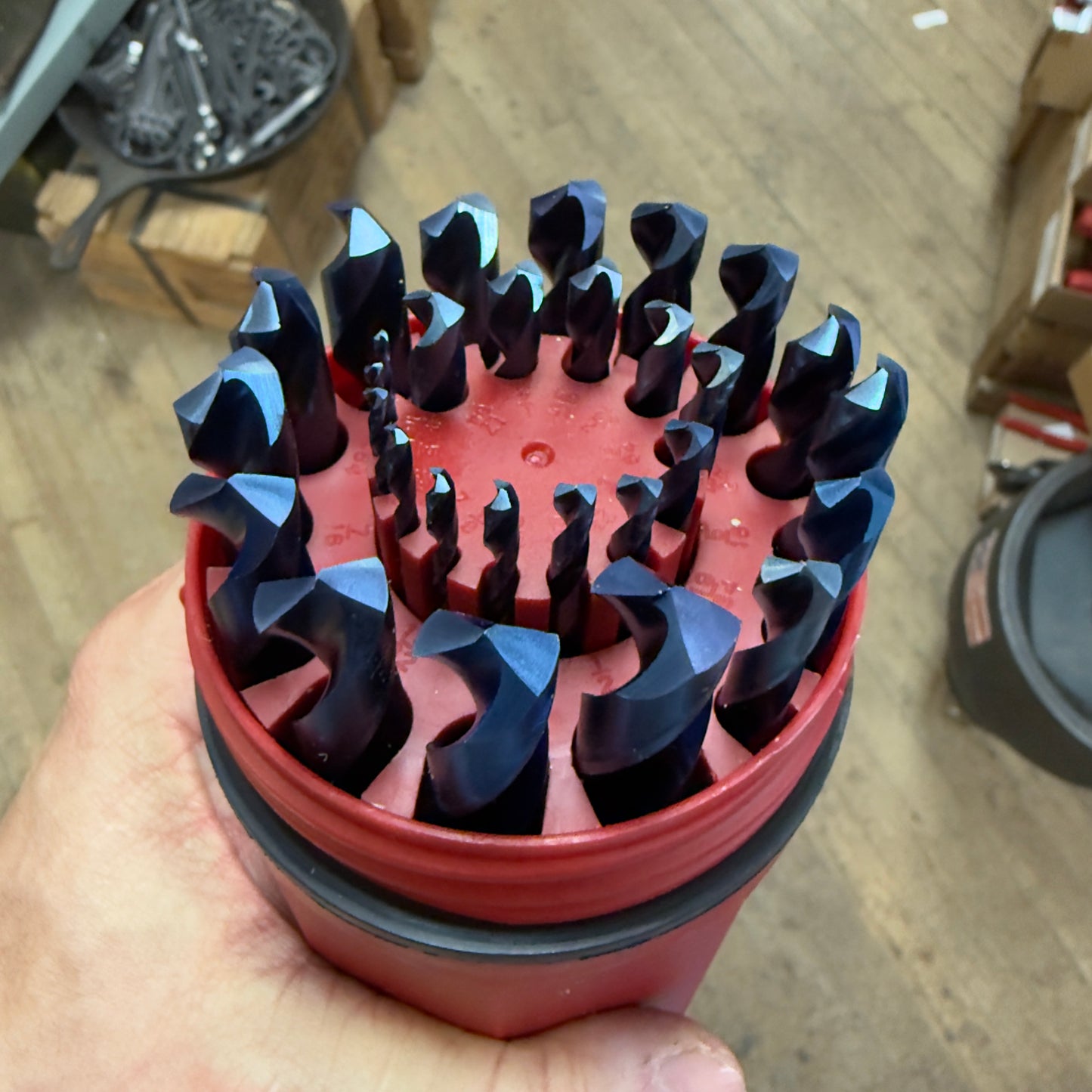 Norseman Heavy Duty TiN Duplex Coated 29Pc Drill Bit Set - Jobber Length 3 Flats (BL-29P)