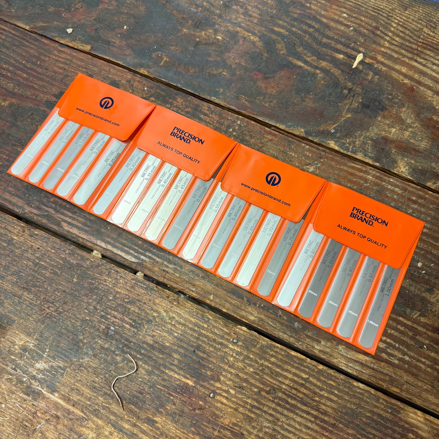 Precision Brand Steel 20 Piece Metric Feeler Gage Poc-Kit Asst 12.7mm x 127mm Blades (09740)