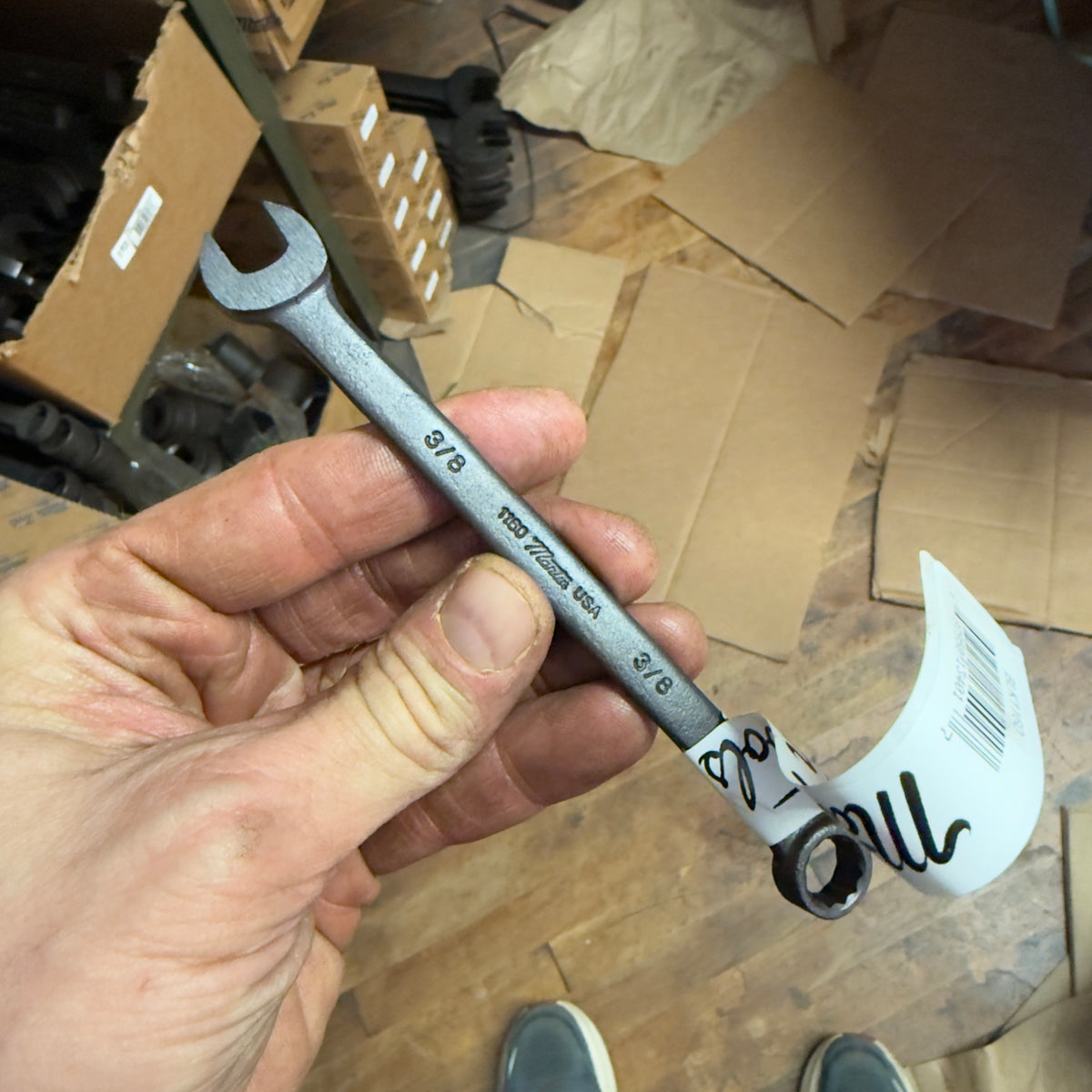 Martin 3/8" Drop Forged Long Pattern Combination Wrench 12pt. Industrial Black (BLK1160)