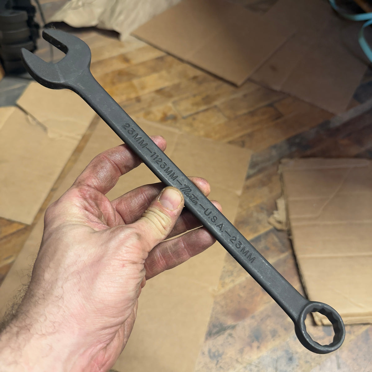 Martin 23MM Drop Forged Long Pattern Combination Wrench 12pt. Industrial Black (BLK1123MM)