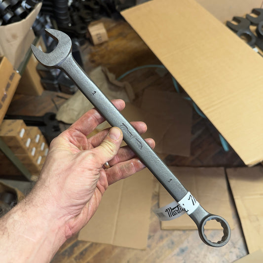 Martin 1" Drop Forged Long Pattern Combination Wrench 12pt. Industrial Black (BLK1170)