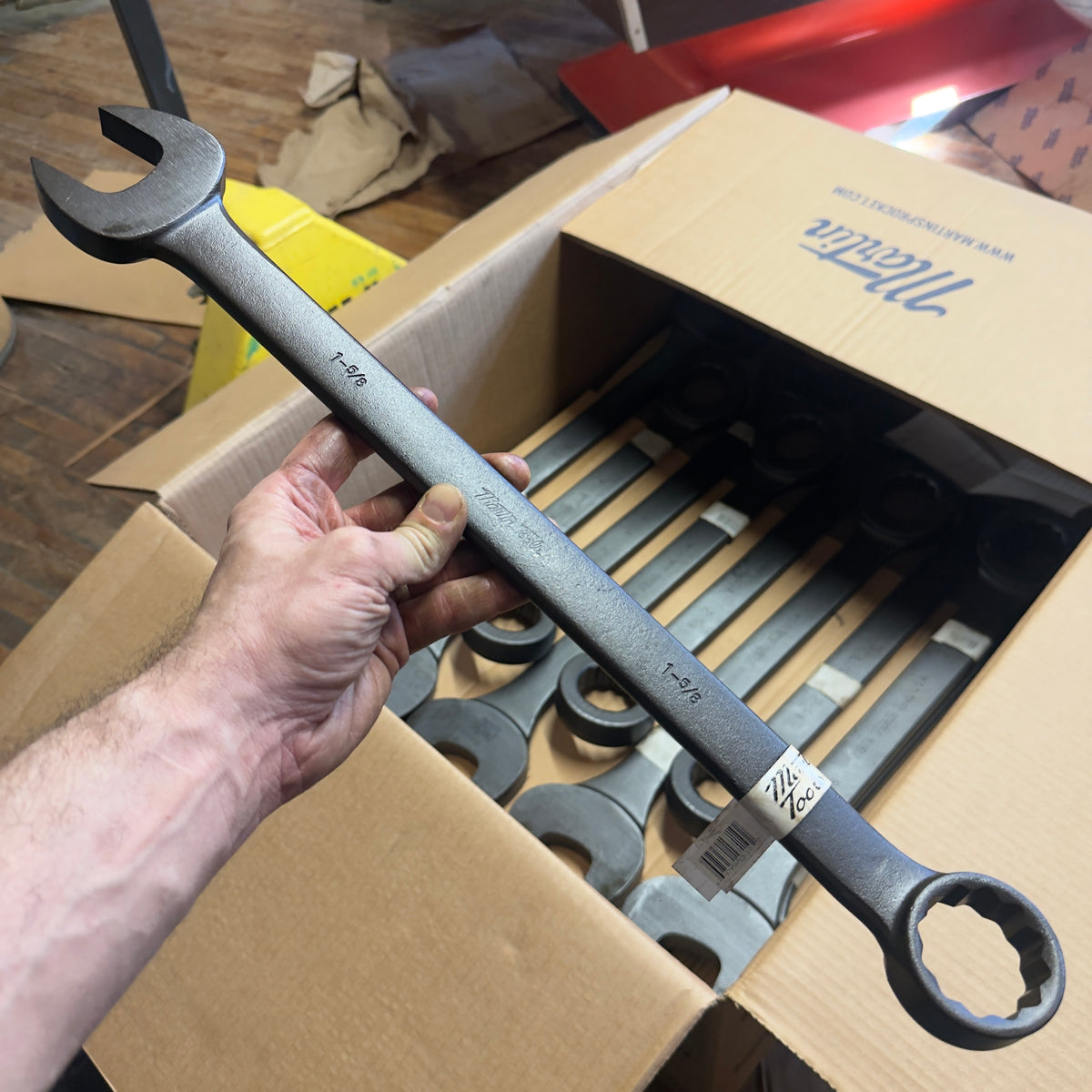 Martin 1-5/8" Drop Forged Long Pattern Combination Wrench 12pt. Industrial Black (BLK1180)