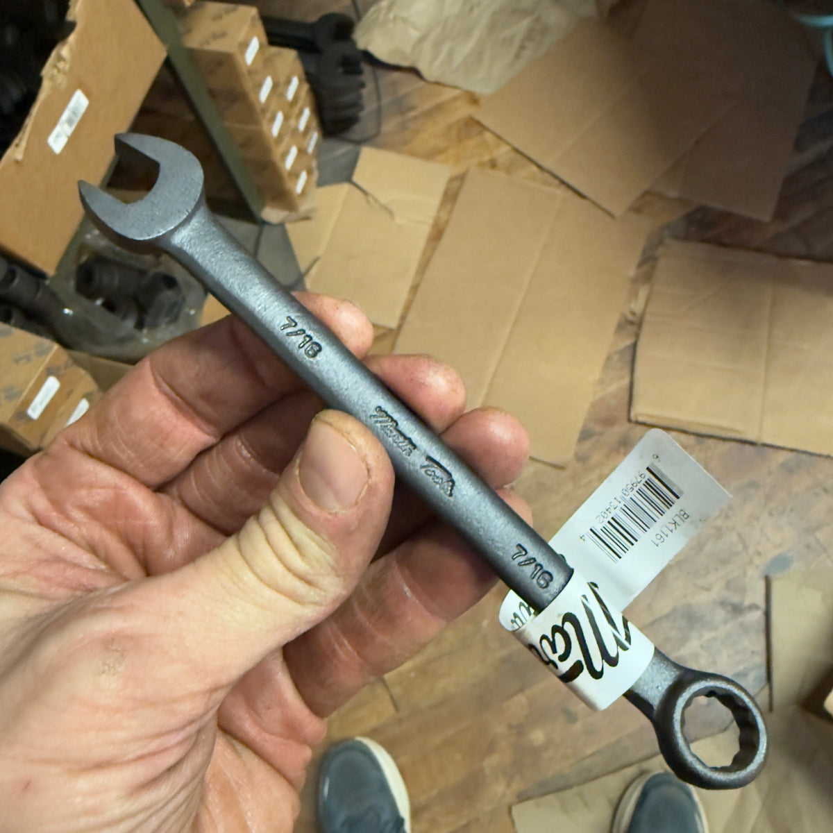 Martin 7/16" Drop Forged Long Pattern Combination Wrench 12pt. Industrial Black (BLK1161)