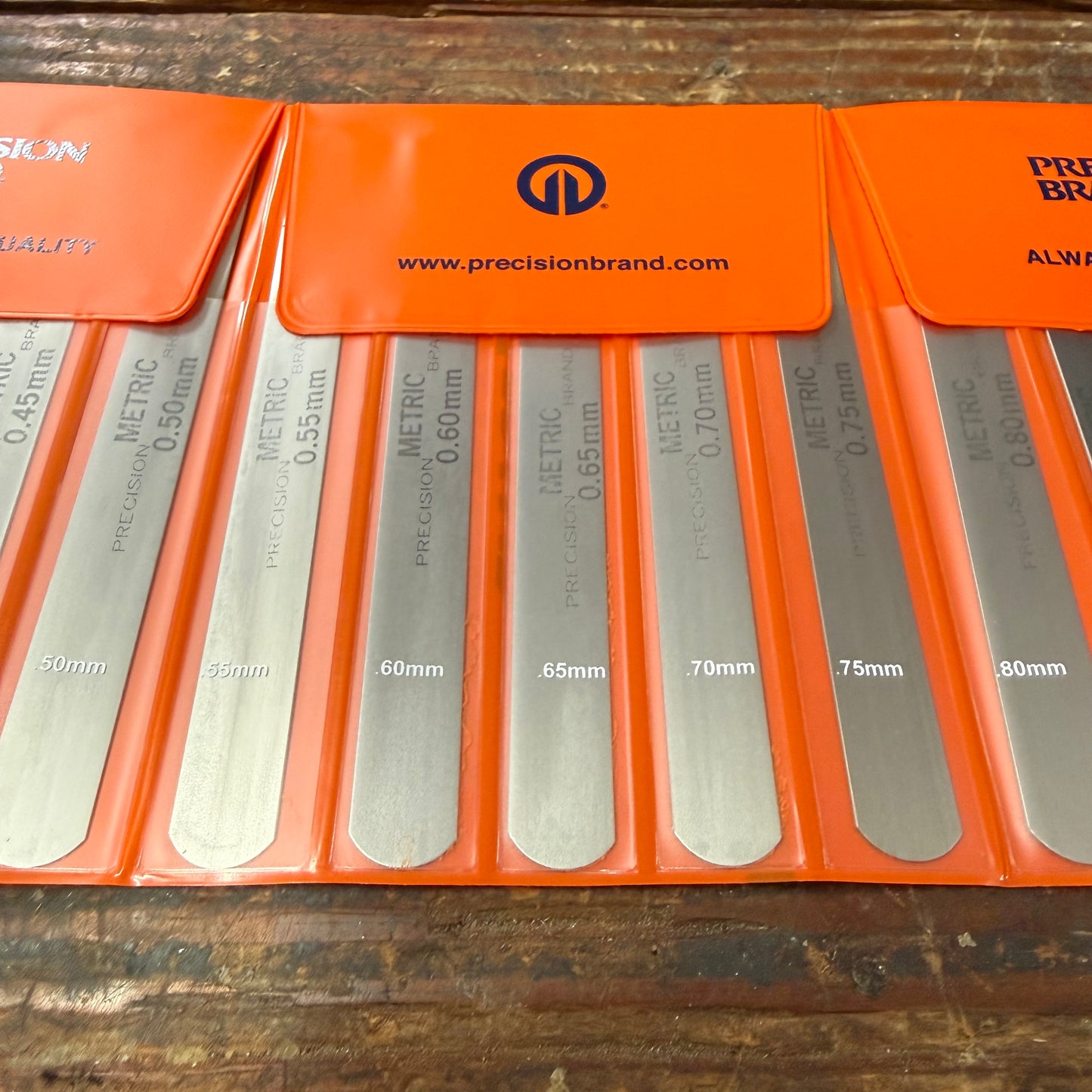 Precision Brand Steel 20 Piece Metric Feeler Gage Poc-Kit Asst 12.7mm x 127mm Blades (09740)