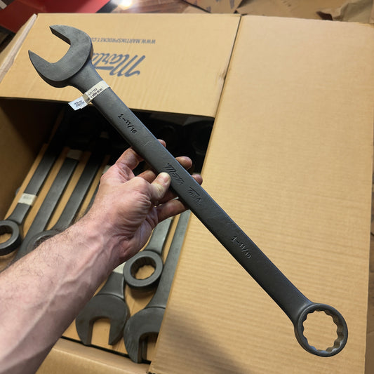 Martin 1-11/16" Drop Forged Long Pattern Combination Wrench 12pt. Industrial Black (BLK1182)