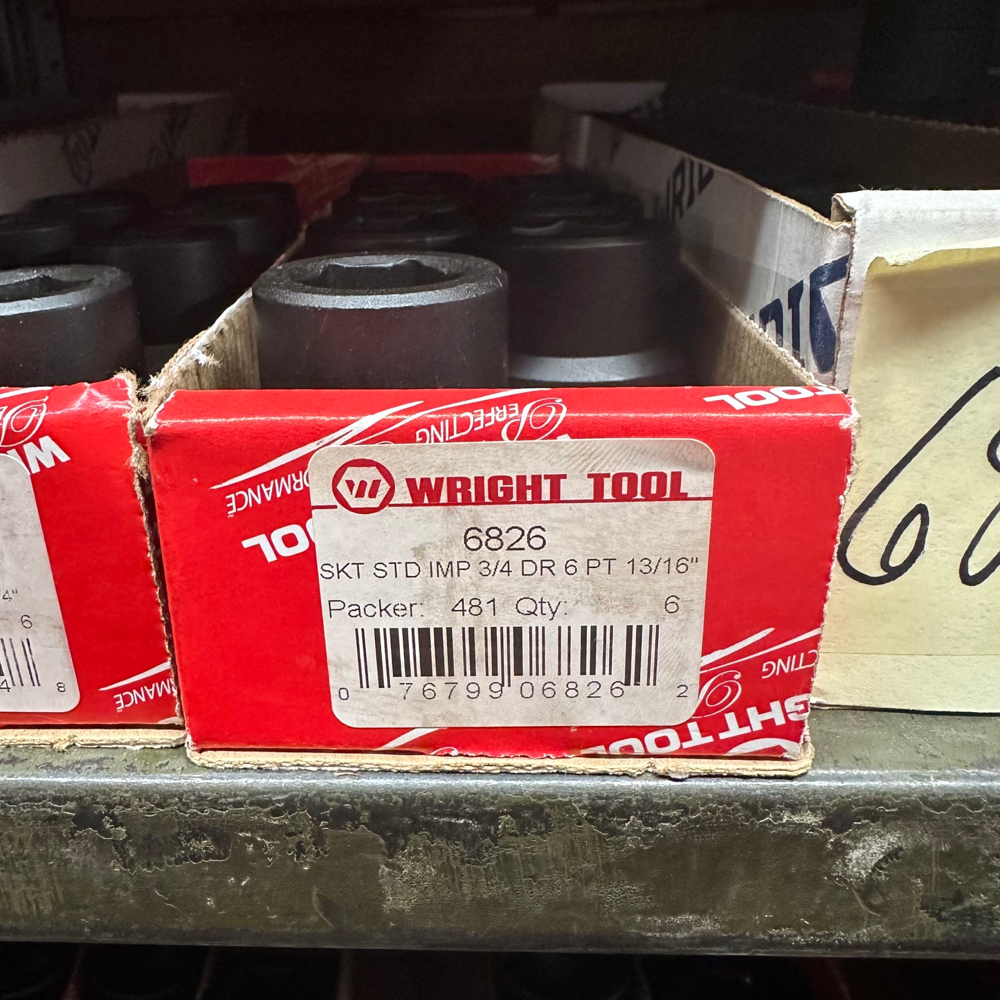 3/4" Dr. Wright 13/16" - 6 Pt. Standard Impact Socket (6826WR)