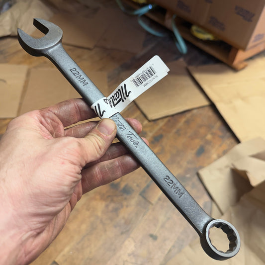 Martin 22MM Drop Forged Long Pattern Combination Wrench 12pt. Industrial Black (BLK1122MM)
