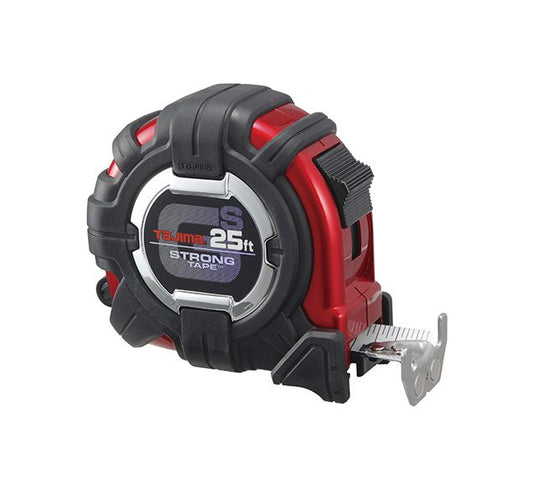 Tajima GS-LOCK™ 25 ft Tape Measure - Horned Magnetic w/ Compatible Hook Clip (GS-MC25BW)