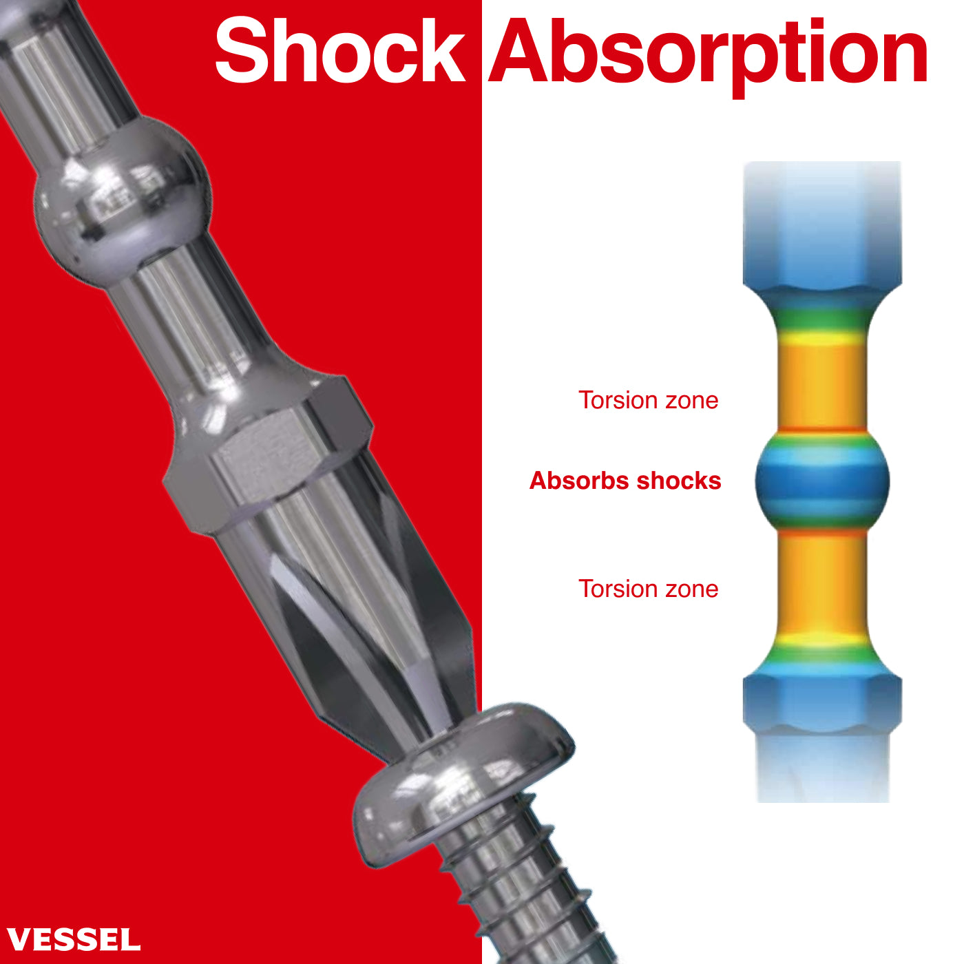 Vessel 11-PC Impact Ball Torsion Bit Set w/ Pop-Up Case (IB11P02U
