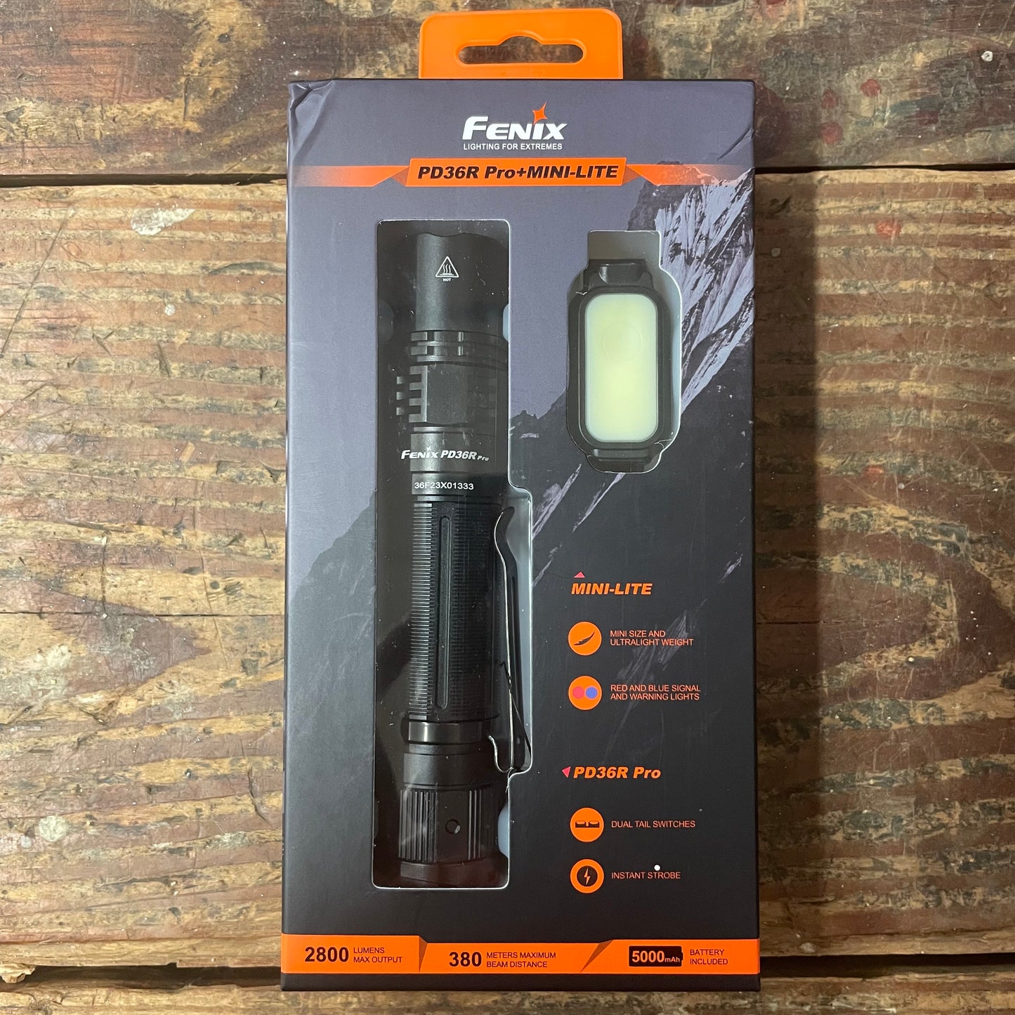 Fenix 2800 Lumen PRO Rechargeable Flashlight w/ Bonus MIni-Lite (PD36R)