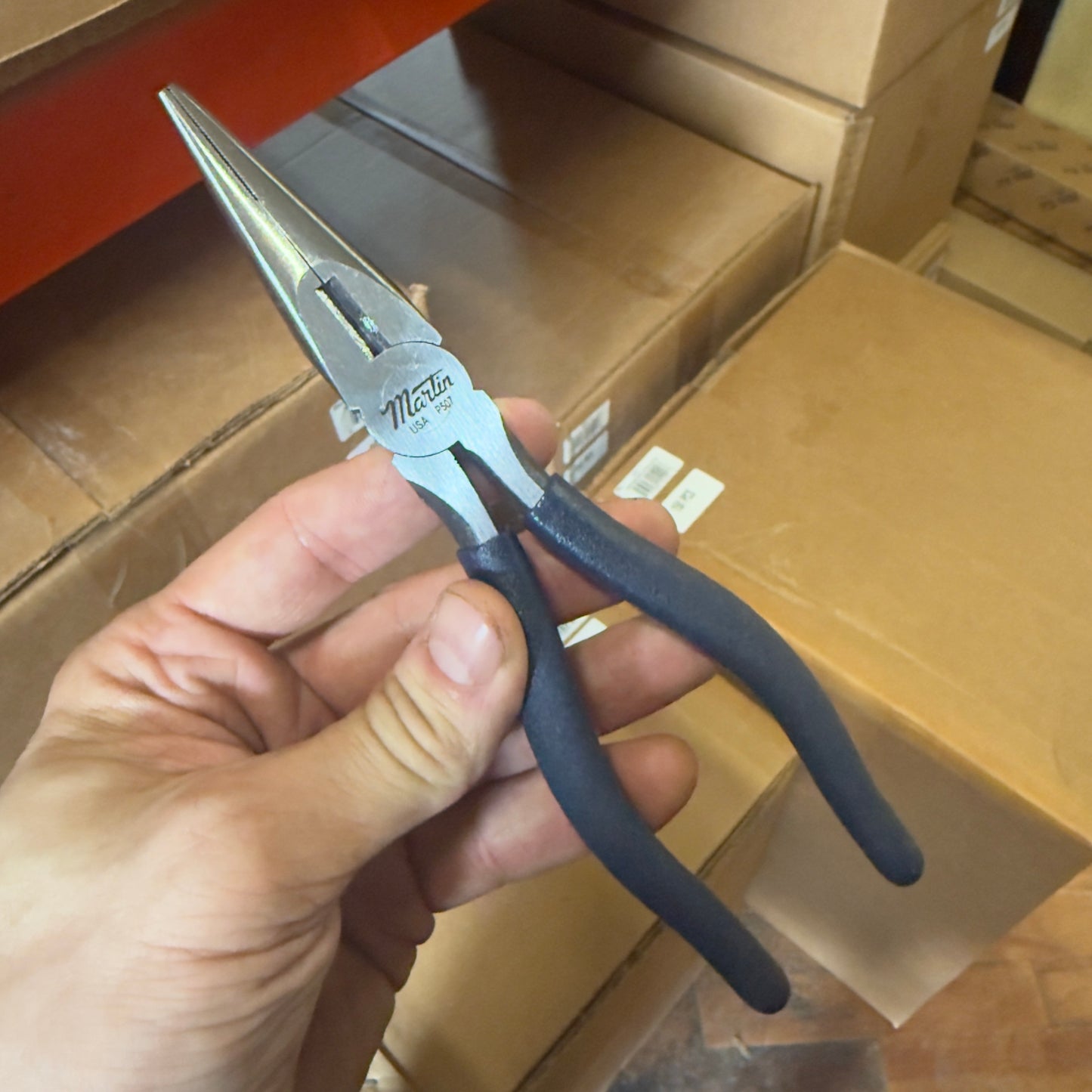 Martin 8" Long Chain Nose Side Cutting Pliers (P507)