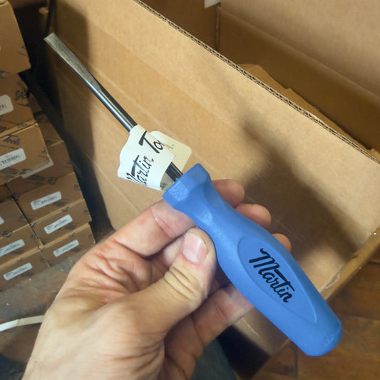 Martin Slotted 1/4" x 4"Wide Tip Round Shank Mechanic's Screwdriver (SDR4-1)