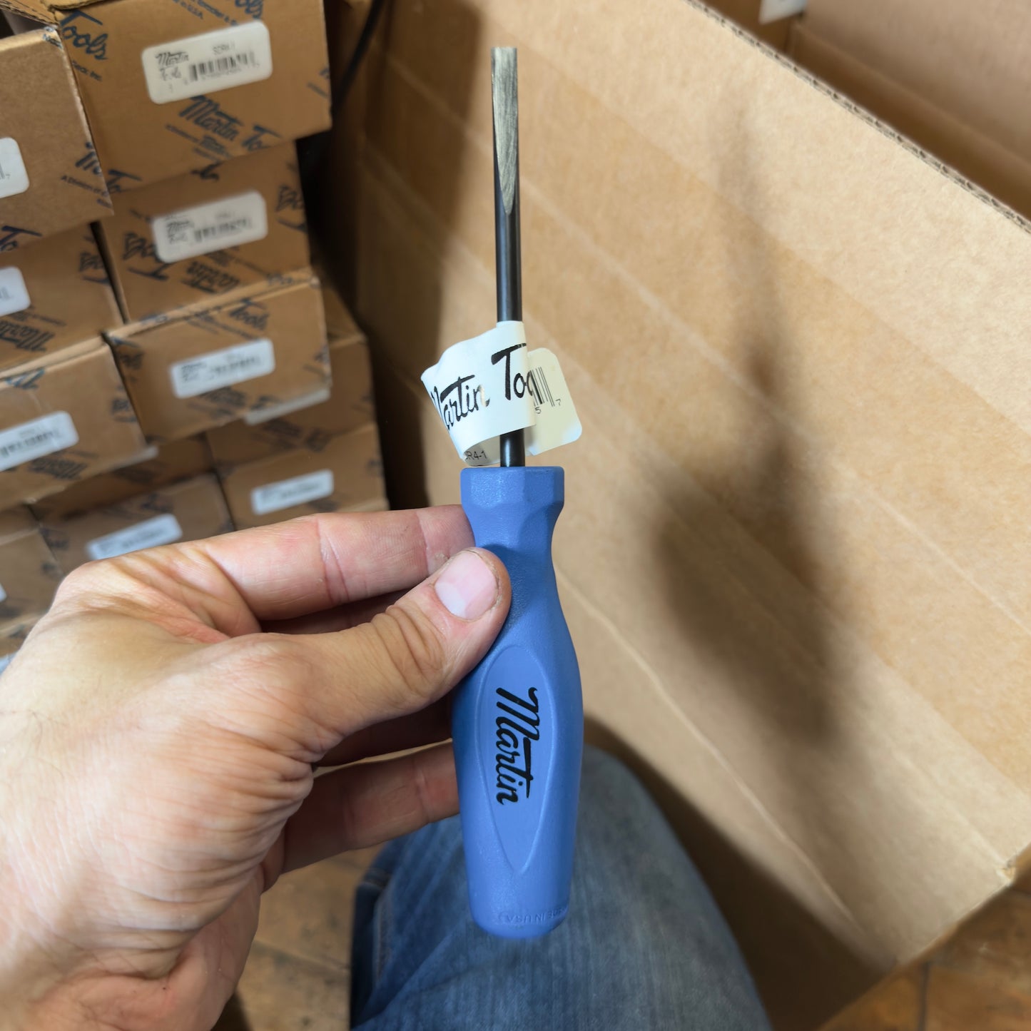 Martin Slotted 1/4" x 4"Wide Tip Round Shank Mechanic's Screwdriver (SDR4-1)