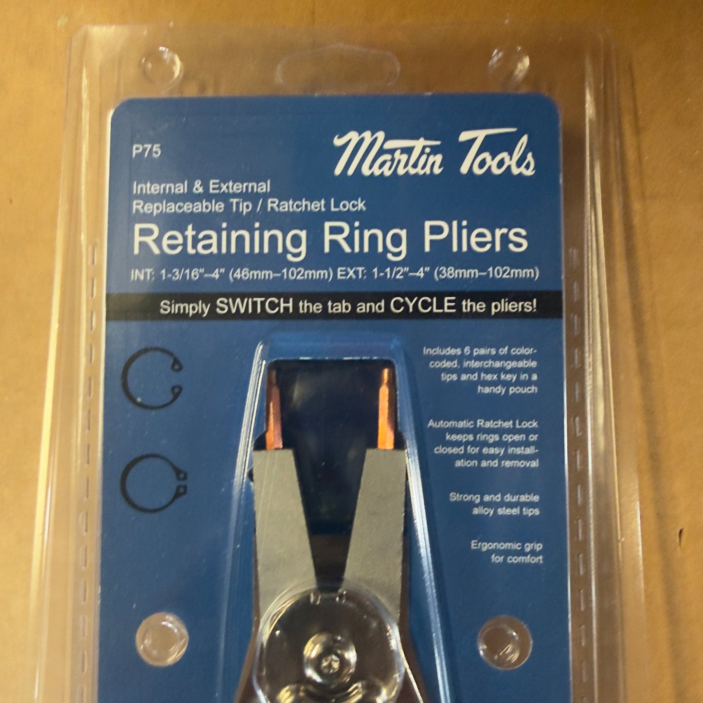 Martin Quick Switch Retaining Ring Snap Ring Plier Set P75 (P75)