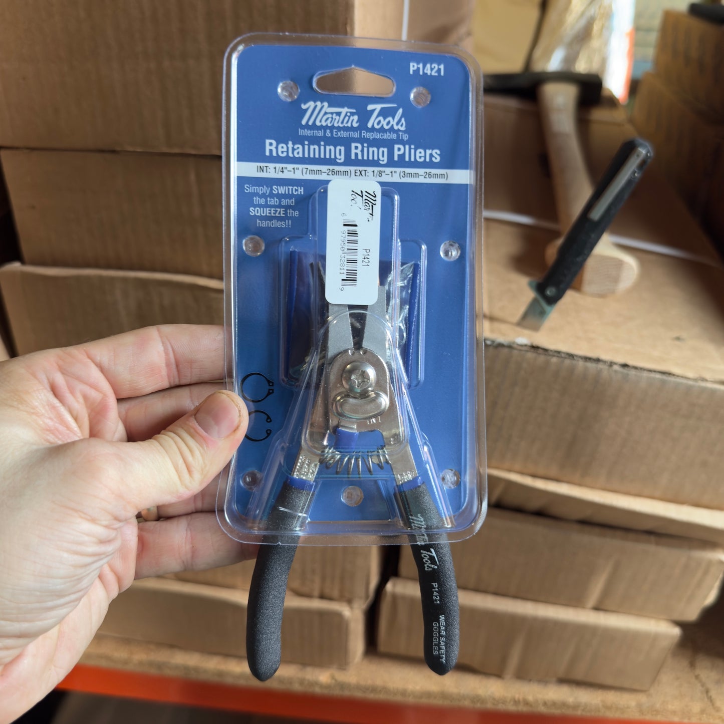 Martin 6" Retaining Ring Pliers 1/8" - 1" (P1421)