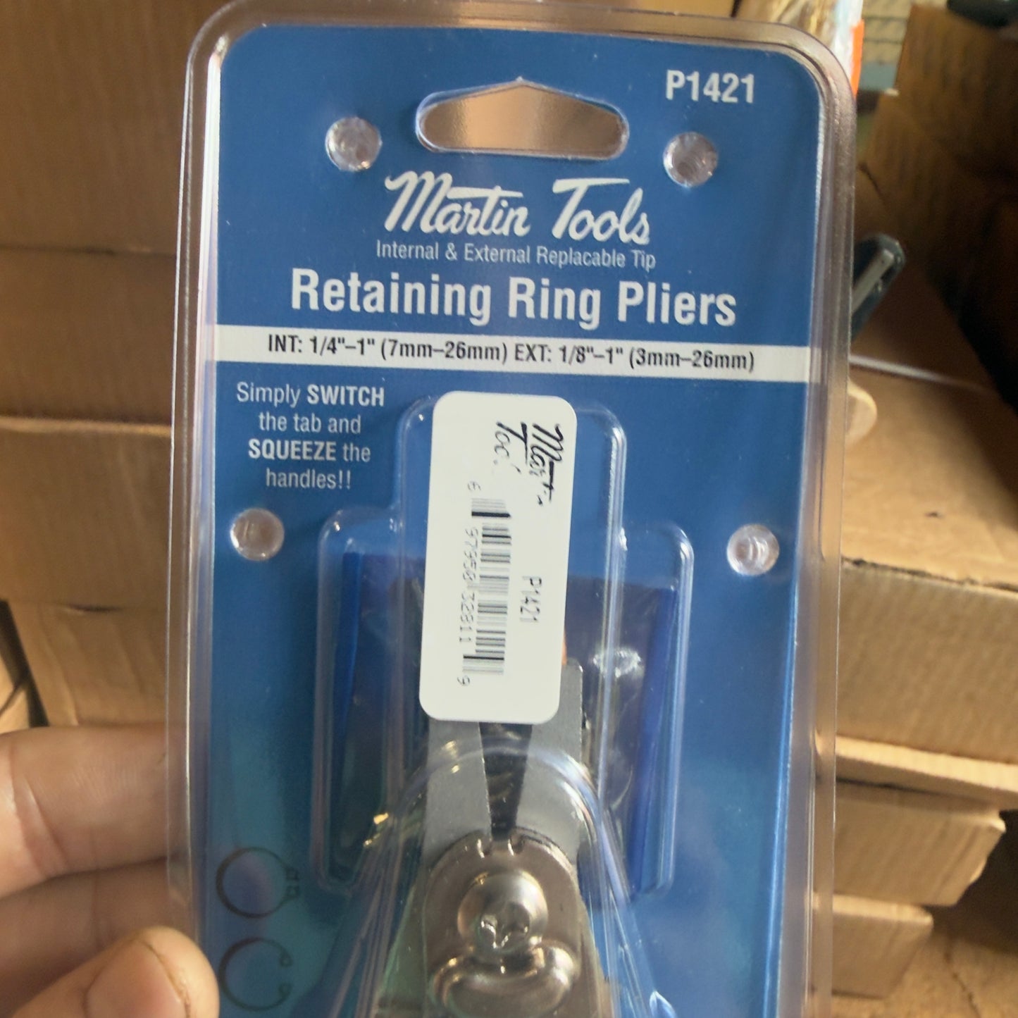 Martin 6" Retaining Ring Pliers 1/8" - 1" (P1421)
