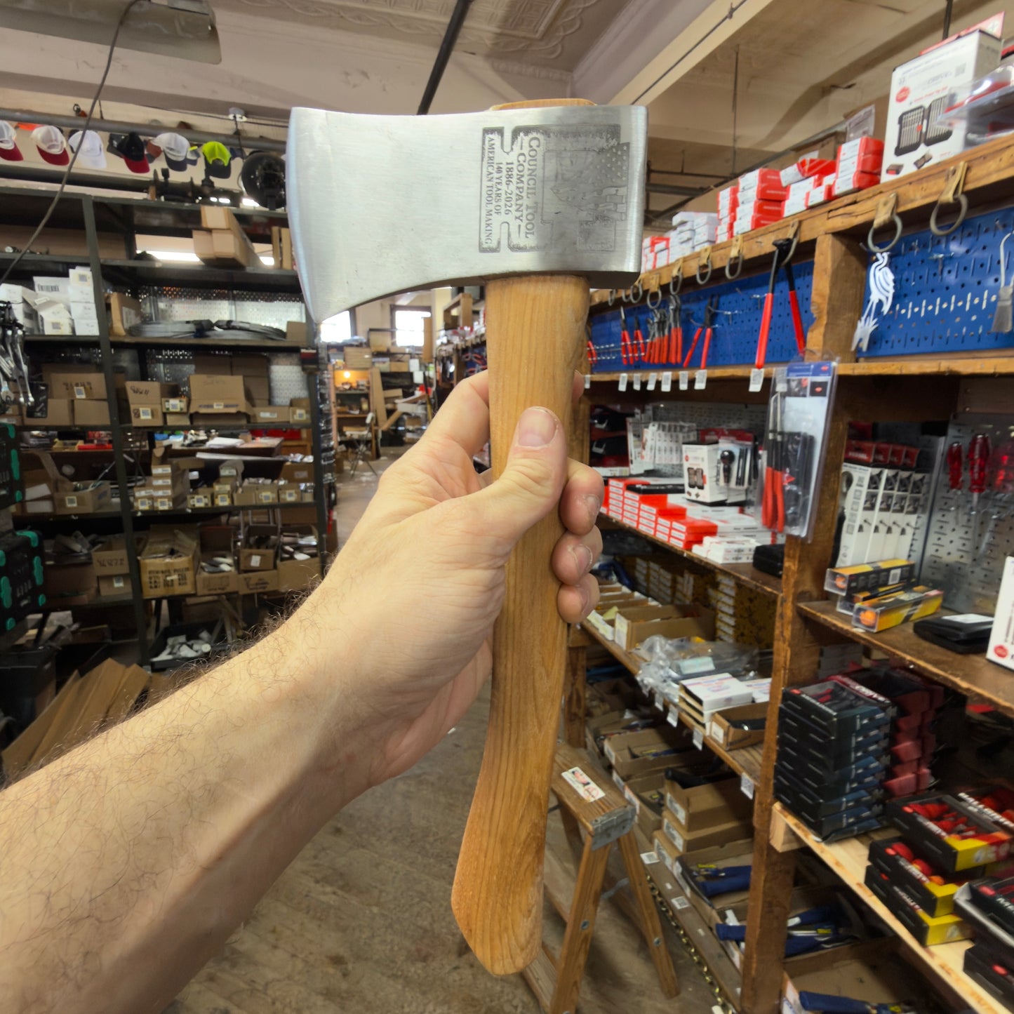 Council Tool 1.75lbs 140th Anniversary Commemorative Scout Hatchet w/14″ Curved Premium 14C Handle (175SCT-COMM)