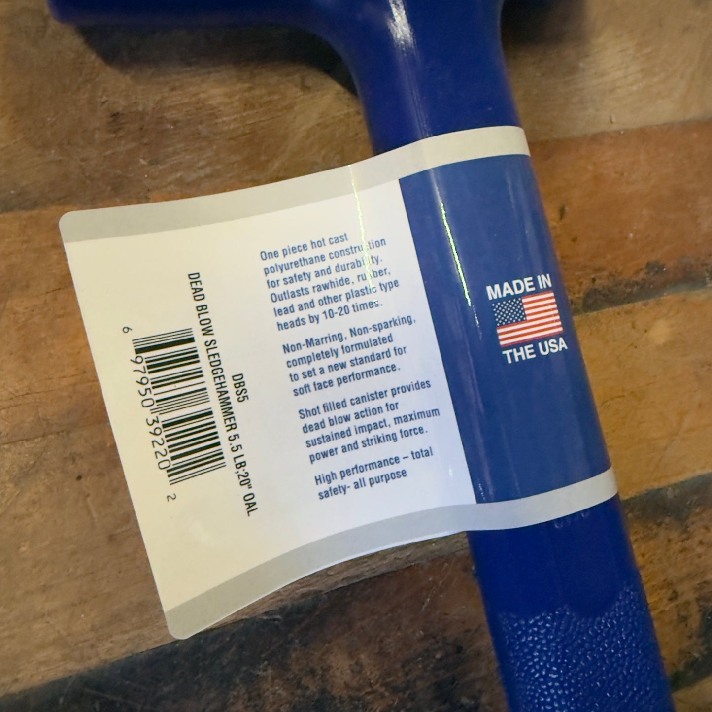 Martin 5.5 lb Dead Blow Sledge Hammer (DBS5)