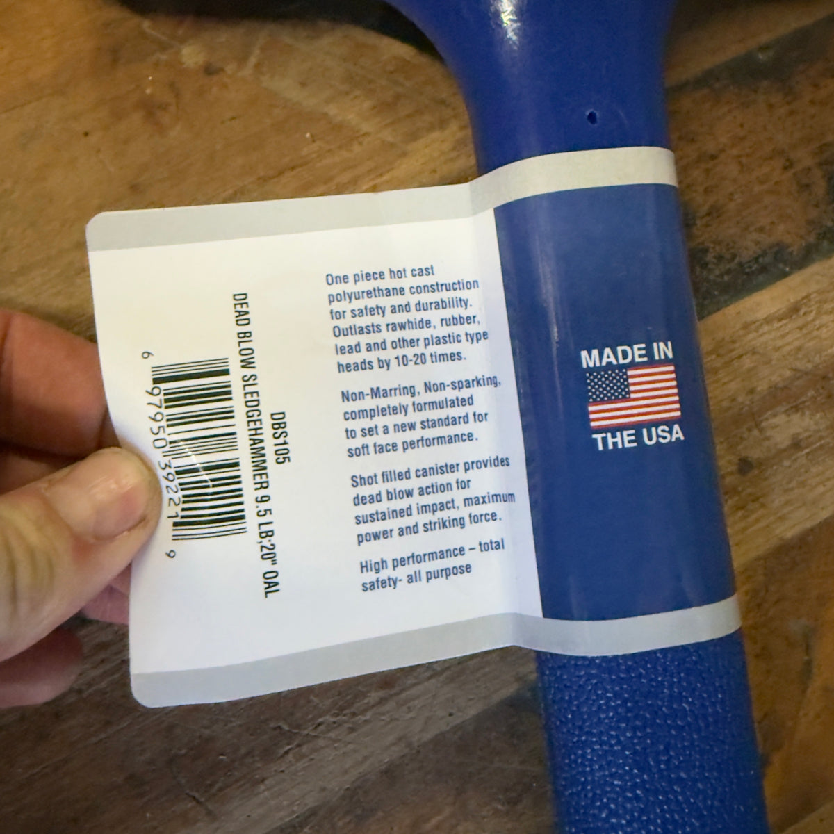 Martin 9.5 lb Dead Blow Sledge Hammer (DBS105)