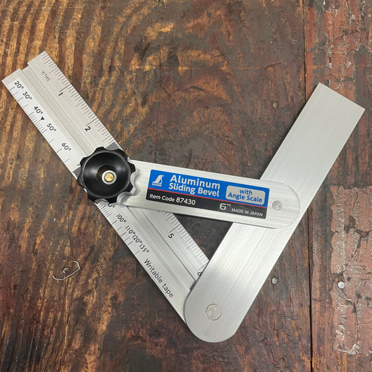Shinwa Aluminum 6" Sliding Bevel w/ Angle Scale (87430)