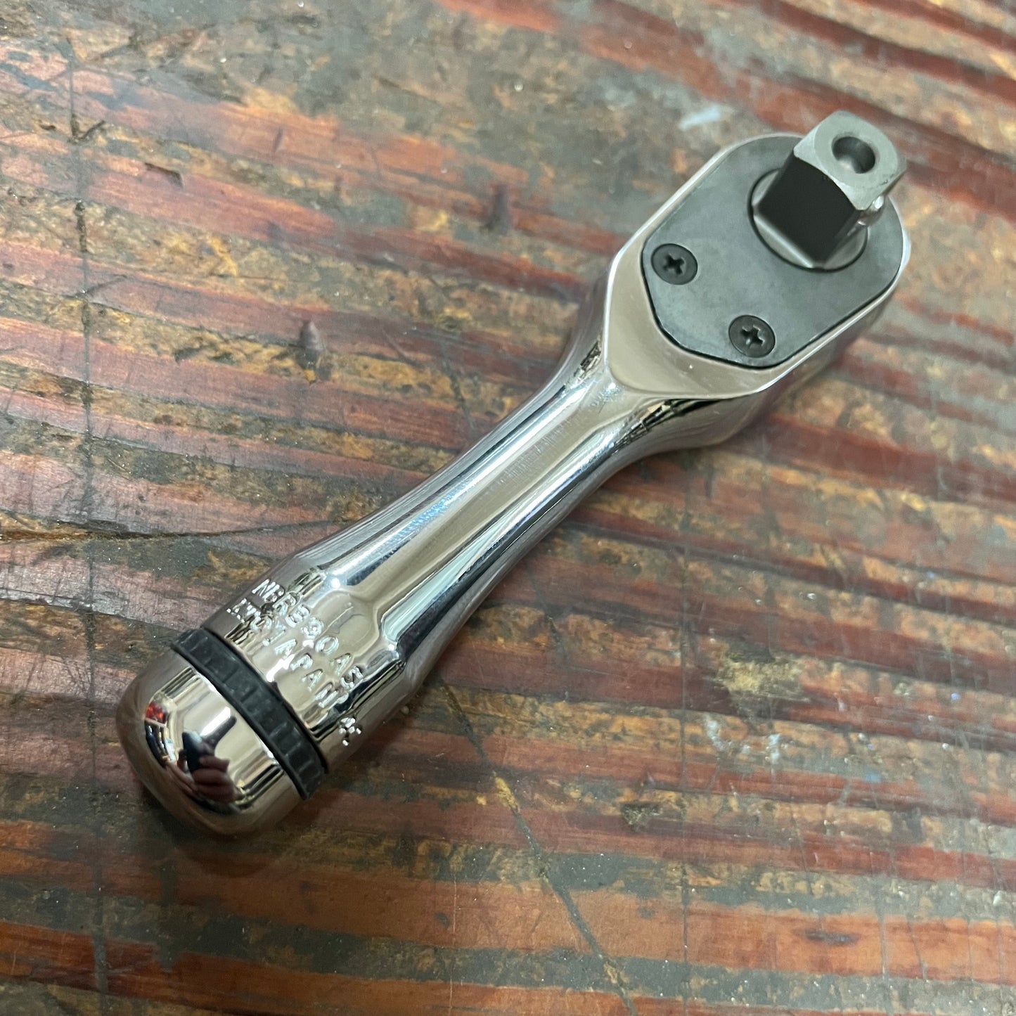 Nepros 3/8" Dr. Stubby Handle Ratchet 90 Teeth (NBR390AS)