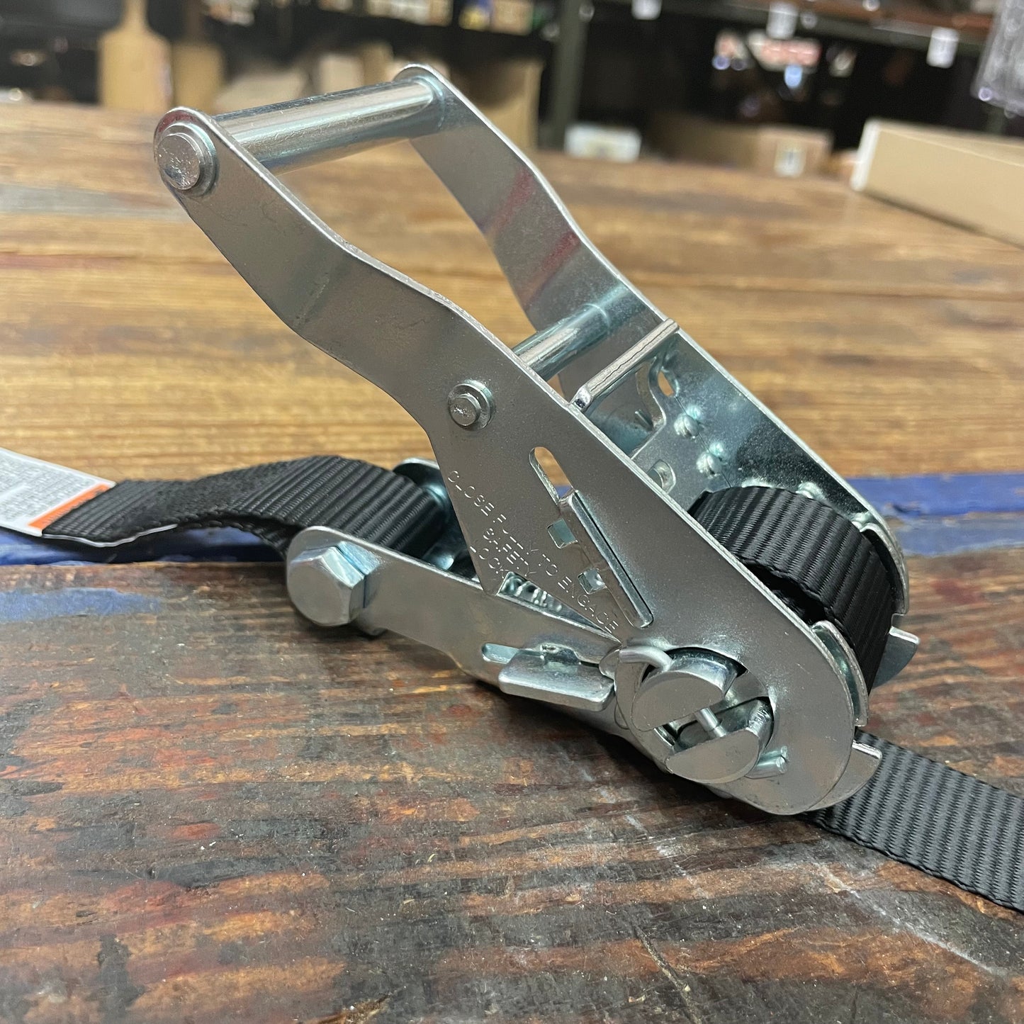 Lift-All Load Hugger 1"x15' Ratcheting Tie Down w/ Coated Hooks (6A103B)