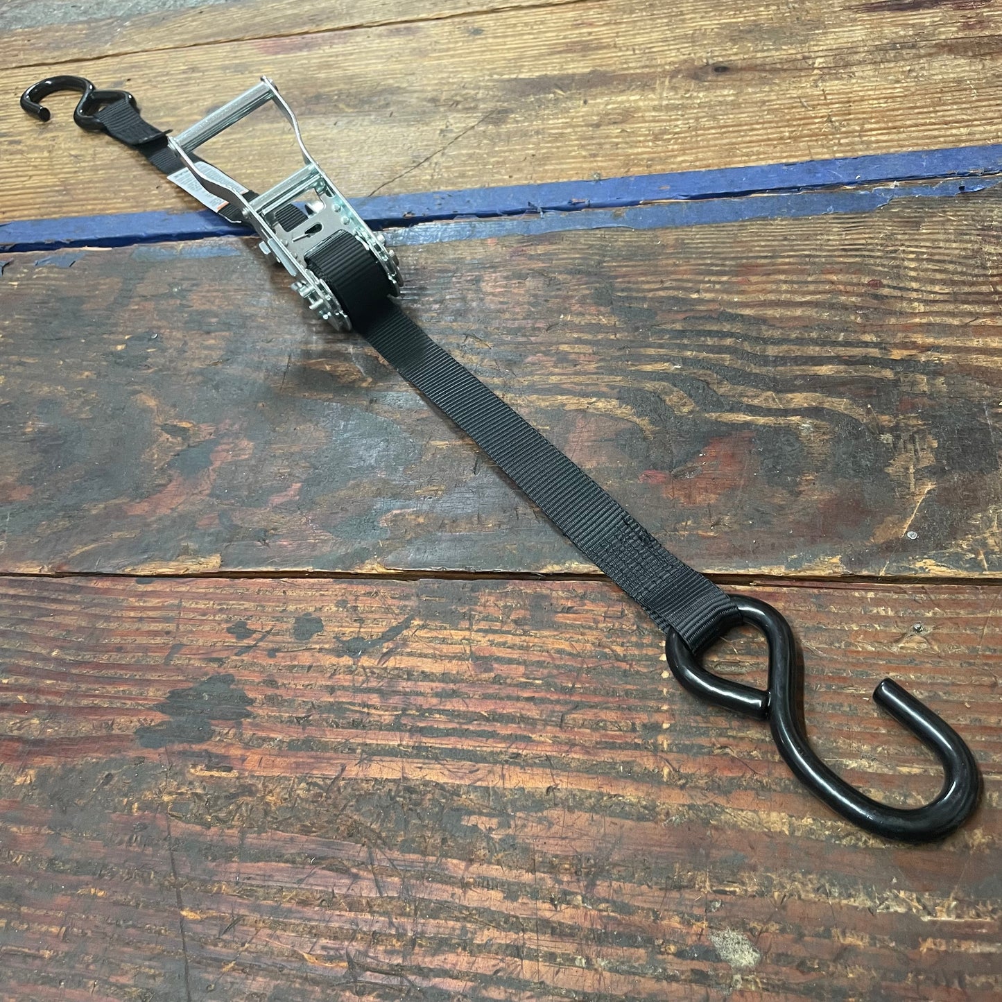 Lift-All Load Hugger 1"x15' Ratcheting Tie Down w/ Coated Hooks (6A103B)