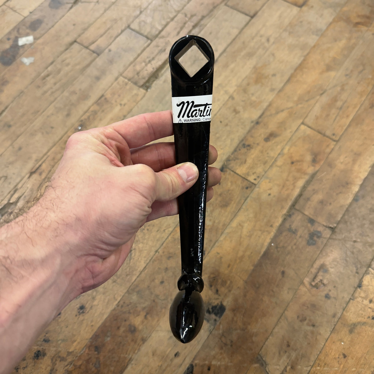 Martin 3/4" Squared Broached Crank Handle - Blk Powder Coat (CH10BC)