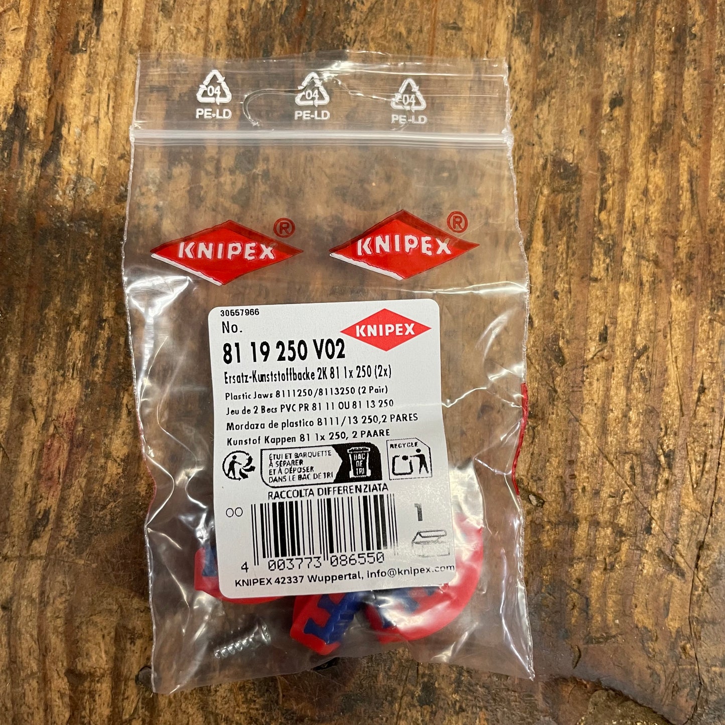Knipex 2 Pairs of Dual Component Plastic Jaws (8119250V02)