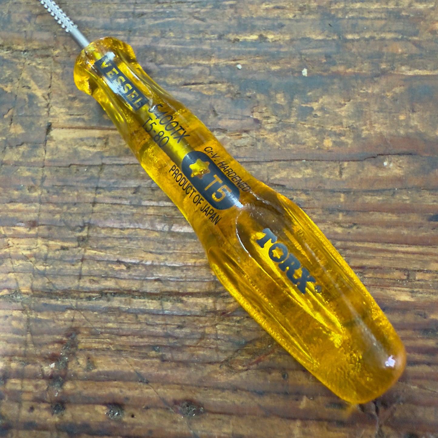 Vessel Torx T5 x 80mm Power Grip Screw Driver (5400TXT580)