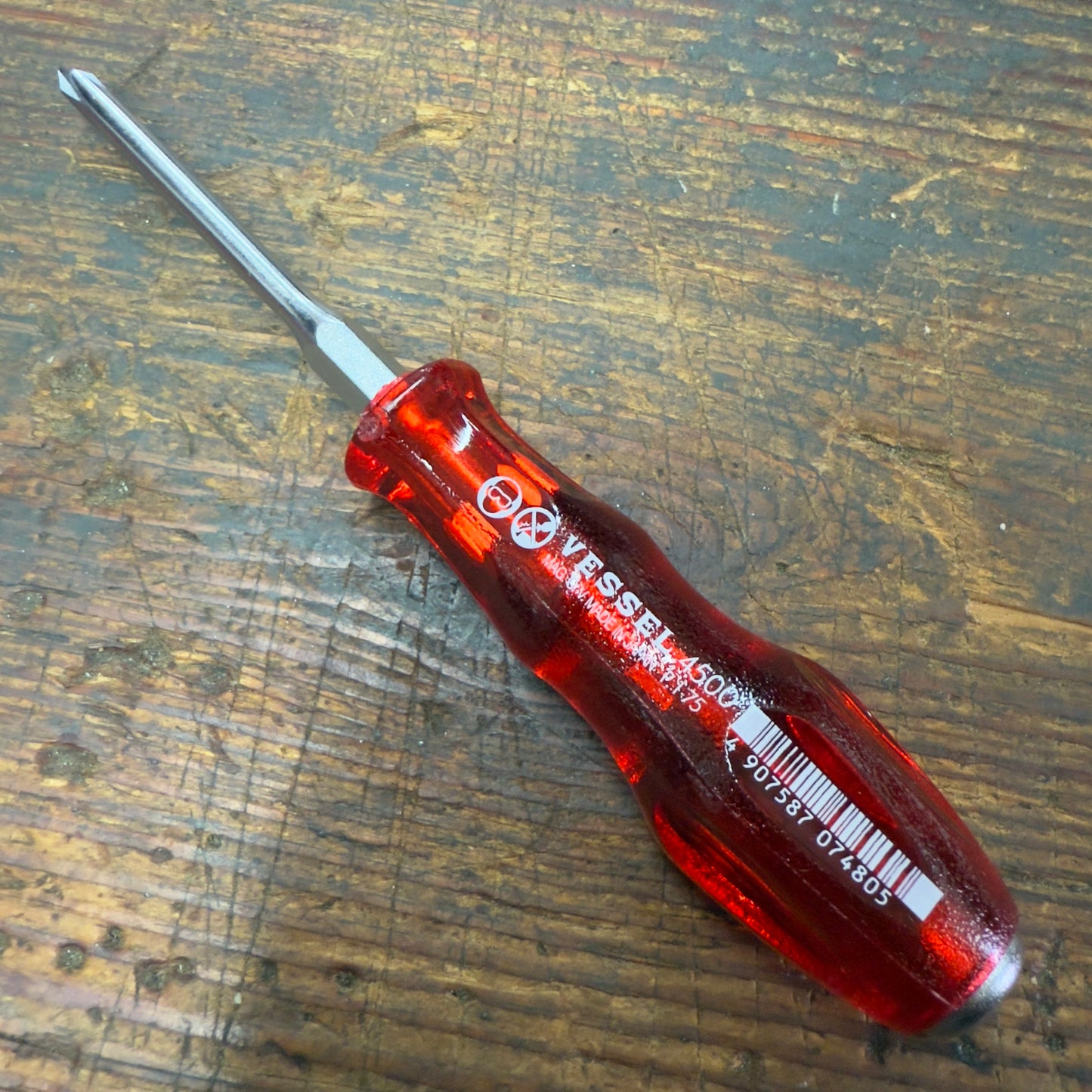Vessel Phillips No.1 x 75mm Power Grip Screw Driver (4500P175)
