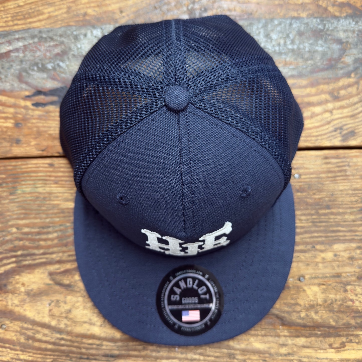 HJE Navy Blue Duck Canvas USA Made Hat w/ Mesh Back (TRUCKNSTEIN)