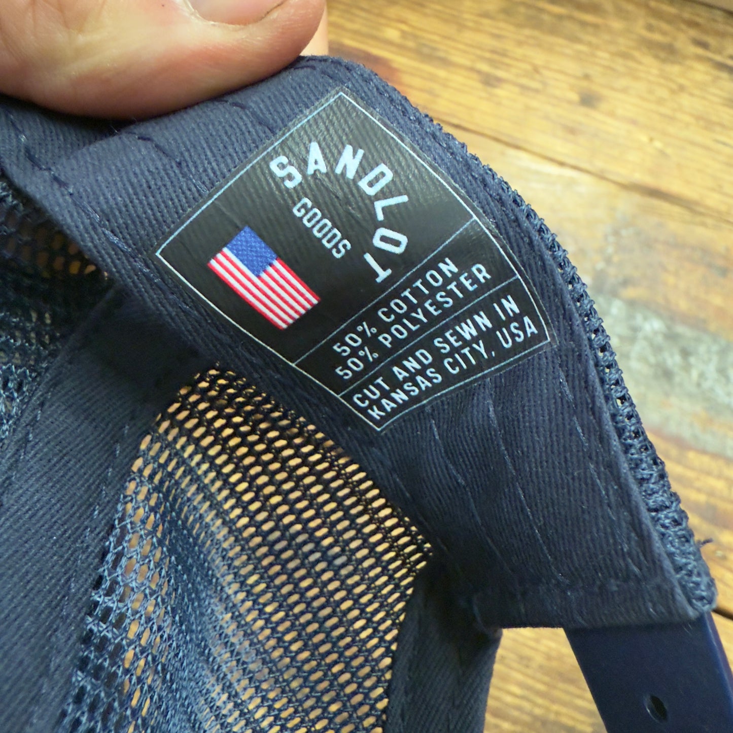 HJE Navy Blue Duck Canvas USA Made Hat w/ Mesh Back (TRUCKNSTEIN)