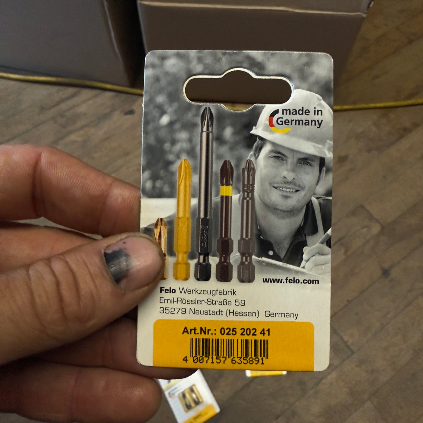 6 piece Felo Impact Bit Set 1" Square (#1, #2 & #3)