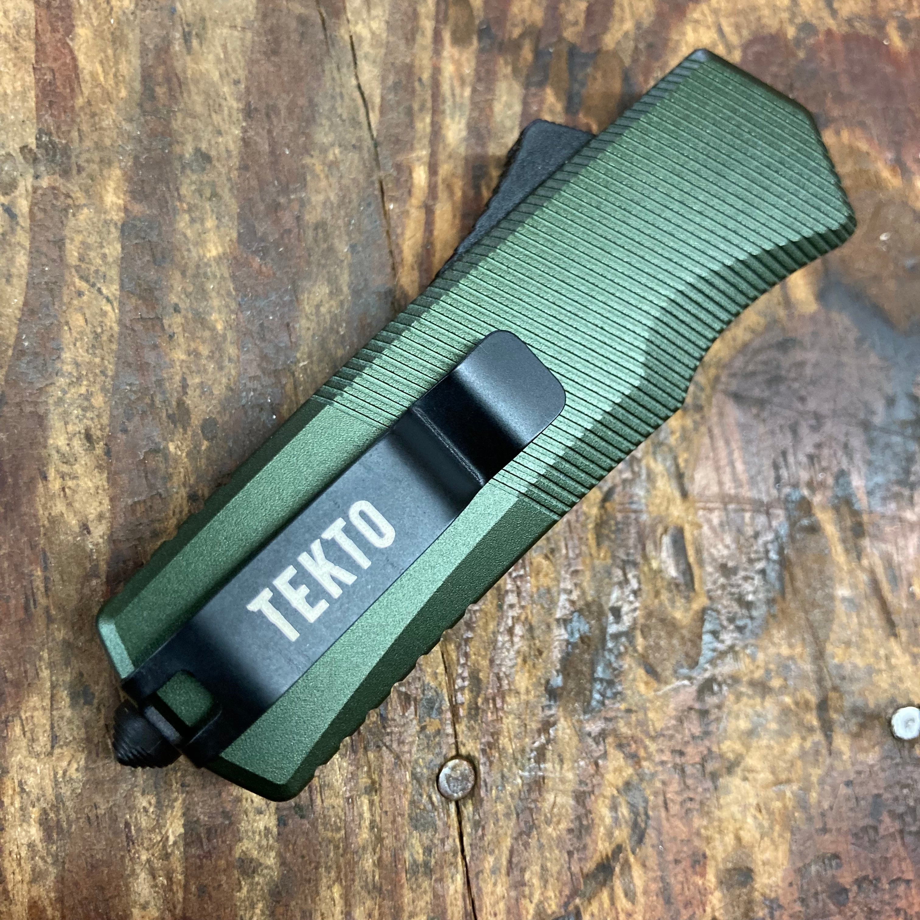 Tekto Knives A5 Spry Mini OTF Dagger Point OD Green