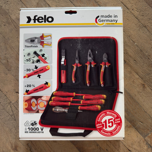 Felo 11 Piece 1000V E-slim Insulated Zipper Case Kit (63857)