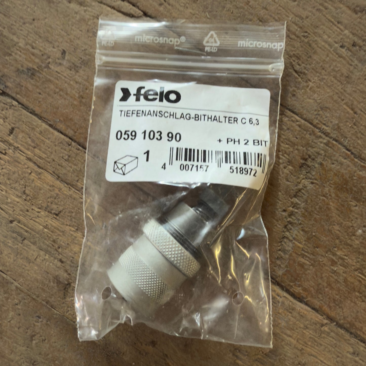 Felo Indenter Bit Holder 1/4" Hex Shank (51897)