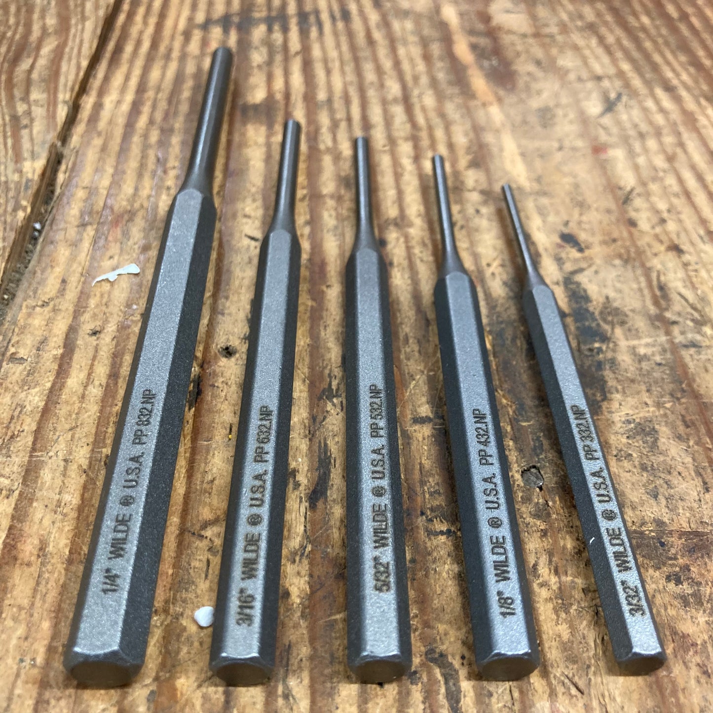 Wilde 5pc Pin Punch Set (3/32"-1/4") (PP5.NP/VP)