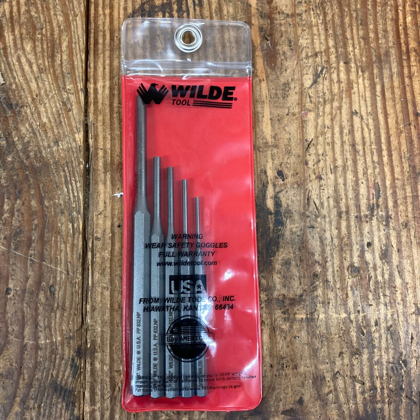 Wilde 5pc Pin Punch Set (3/32"-1/4") (PP5.NP/VP)